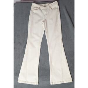 BANJARA womens/Junior cream flare jeans size 7/27 High rise waist
